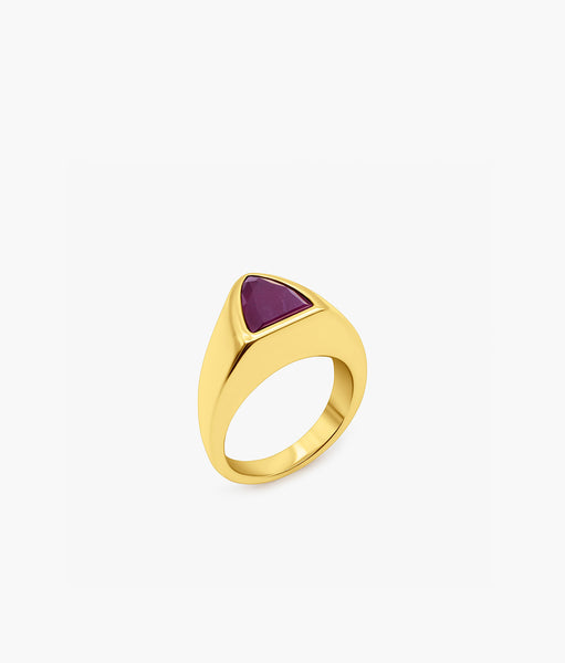 アクセサリー Sweet Liam Juice half stone signet ring RING – SWEETLIMEJUICE