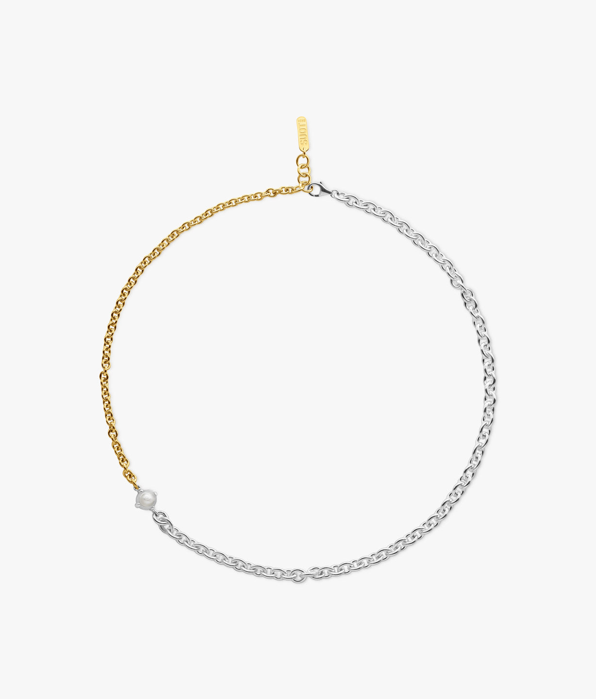 Naked Pearls Gold Plated Silver Encapsulated Chain Necklace