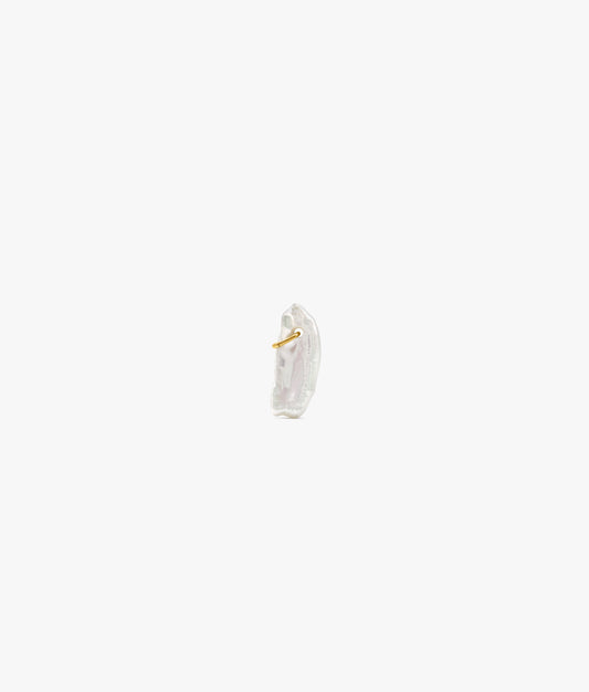 Vermeil Recycled Stick Pearl Single Earring
